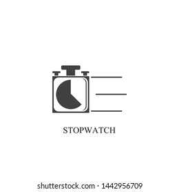stopwatch timer logo template web icon design element vector