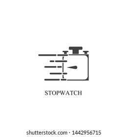 stopwatch timer logo template web icon design element vector