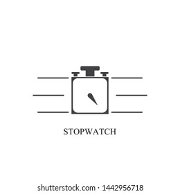 stopwatch timer logo template web icon design element vector
