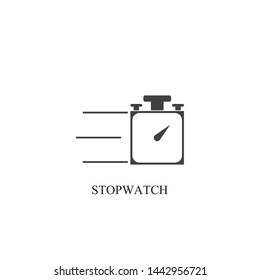 stopwatch timer logo template web icon design element vector
