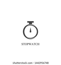stopwatch timer logo template web icon design element vector