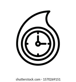 stopwatch or timer related to black friday  vector in lineal style