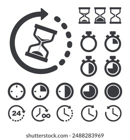 stopwatch timer sign icon vector