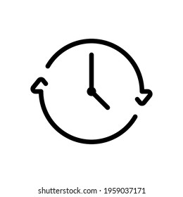 Stopwatch or timer, simple icon. Black icon on white background