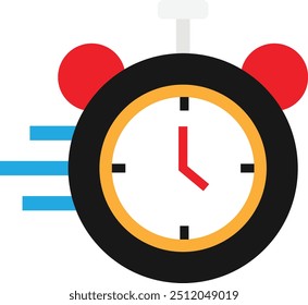 Stopwatch Timer Time Icon Vector Flat Illustration