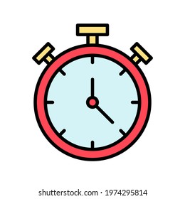 Stopwatch, timer, timout, sale end icon vector image. Can also be used for shopping and ecommerce. Suitable for use on web apps, mobile apps and print media.