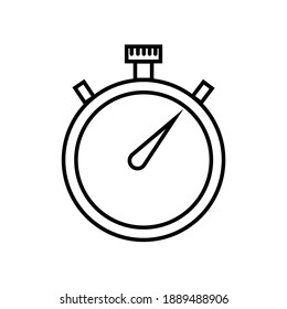 Stopwatch timer vector icon for apps and websites simple design 