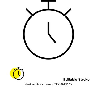 Stopwatch Timer Vector Line Icon