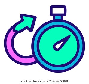 Stopwatch training timer icon isolated vector