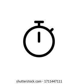 Stopwatch User Interface Outline Icon Logo Vector Illustration
