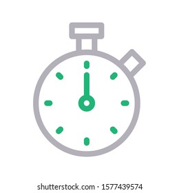 stopwatch vector color line icon 