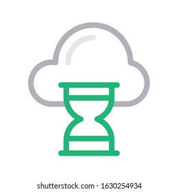 stopwatch vector color line icon 