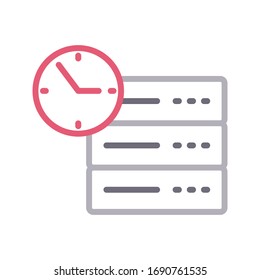 icono de línea de color del vector stopwatch 