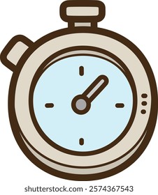 Stopwatch vector doodle illustration and graphic