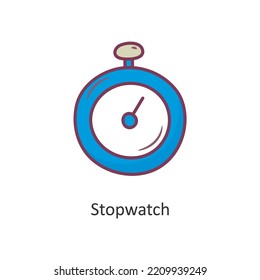 Stopwatch Vector Filled outline Icon Design illustration. Workout Symbol on White background EPS 10 File