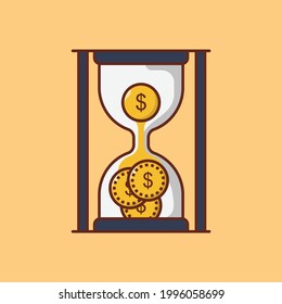 stopwatch vector flat colour icon
