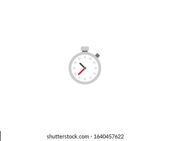 Stopwatch vector flat icon. Isolated stop watch, timer emoji illustration