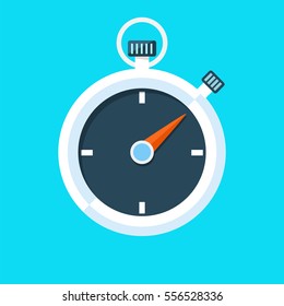  Stopwatch vector flat illustration.