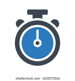stopwatch vector glyph color icon 