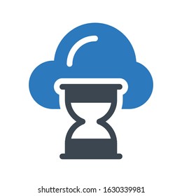 stopwatch vector glyph color icon 