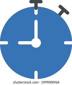 stopwatch vector glyph colour icon