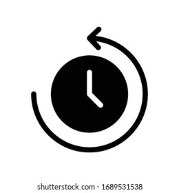icono plano de glifo vector stopwatch 
