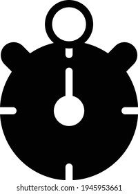 icono plano de glifo vector de cronómetro