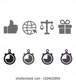 stopwatch vector icon 10 EPS