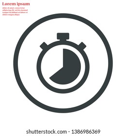 stopwatch vector icon 10 eps , Lorem ipsum Flat design