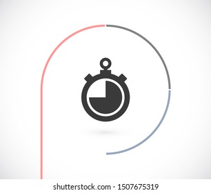 stopwatch vector icon 10 EPS. lorem ipsum Flat Design JPG