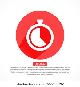 stopwatch vector icon 10 EPS. lorem ipsum Flat Design JPG