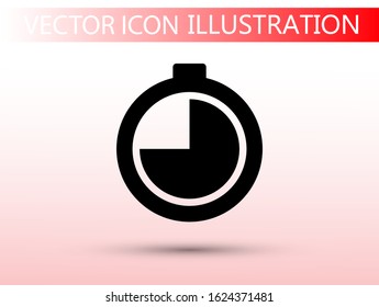 stopwatch vector icon 10 EPS. lorem ipsum Flat Design JPG