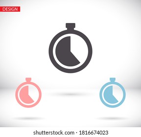 stopwatch vector icon 10 EPS. lorem ipsum Flat Design JPG