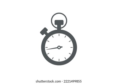 Stopwatch vector icon black color on white background