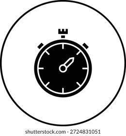 Icono de Vector de cronómetro. Se puede utilizar para aplicaciones de impresión, móviles y de Web.