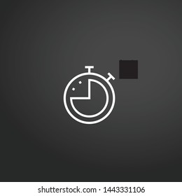 Stopwatch vector icon. Stopwatch concept stroke symbol design. Thin graphic elements vector illustration, outline pattern for your web site design, logo, UI. EPS 10.