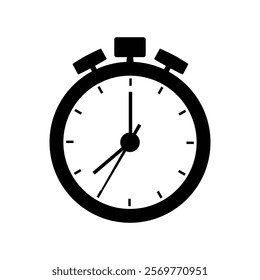 Stopwatch Vector Icon Design: Timer Symbol, Time Tracking, Precision Measurement, Stopwatch Icon for Efficient Time Management