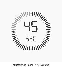 stopwatch vector icon, digital timer. clock and watch, timer, countdown symbol.