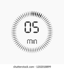 stopwatch vector icon, digital timer. clock and watch, timer, countdown symbol.