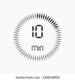 stopwatch vector icon, digital timer. clock and watch, timer, countdown symbol.