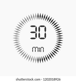 stopwatch vector icon, digital timer. clock and watch, timer, countdown symbol.