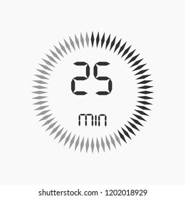stopwatch vector icon, digital timer. clock and watch, timer, countdown symbol.