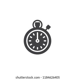 Stopwatch vector icon. filled flat sign for mobile concept and web design. Timer clock simple solid icon. Symbol, logo illustration. Pixel perfect vector graphics