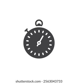 Stopwatch vector icon. filled flat sign for mobile concept and web design. Stopwatch glyph icon. Symbol, logo illustration. Vector graphics