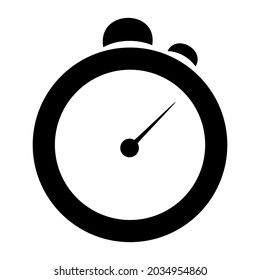 icono del vector de cronómetro, ilustración plana