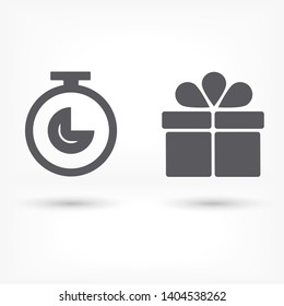 Stopwatch Vector icon . Illustration design