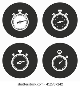 Stopwatch vector icon. Illustration isolated for graphic and web design.