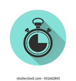Stopwatch vector icon. Illustration isolated for graphic and web design.
