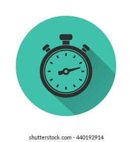 Stopwatch vector icon. Illustration isolated for graphic and web design.