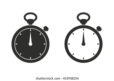 Stopwatch vector icon. Illustration isolated on white background for graphic and web design.